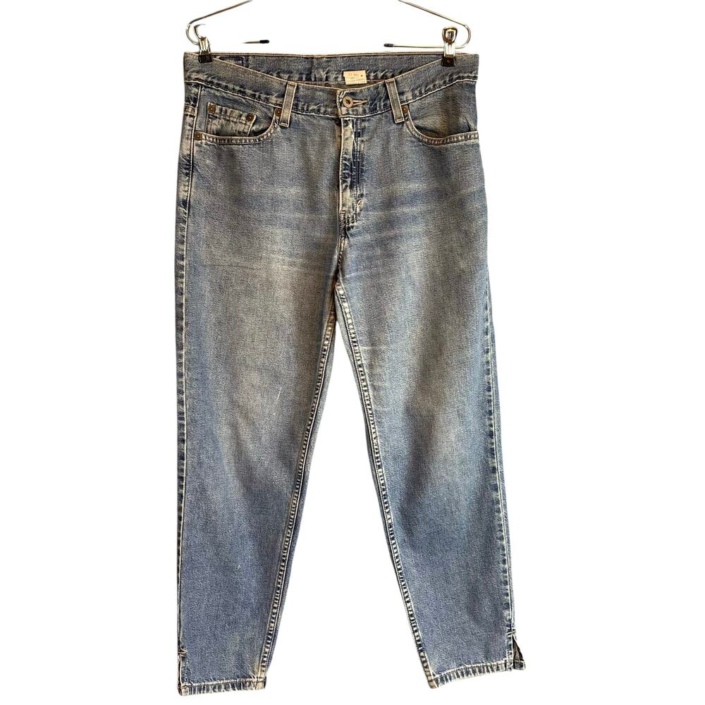 Vintage 1999 Levi’s Dry Goods 852 Ankle Slit Jeans Light Wash Tapered Size 10